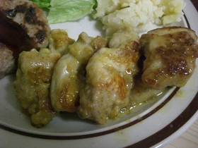 鶏肉のカレー焼き♪