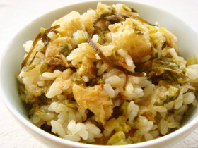 炊飯器一つで☆簡単かぶの葉ご飯
