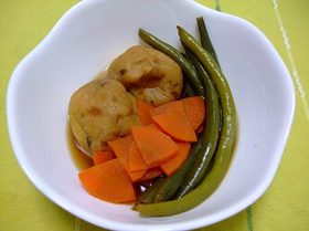 **がんもといんげんの煮物**