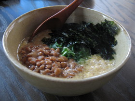 ♪お鍋の残りジルでジュルっと納豆雑炊♪