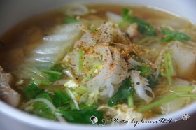 白菜沢山にゅうめん