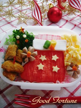 キャラ弁☆クリスマスブーツ弁当♪