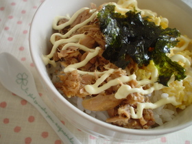 ５分でランチ★のりたま＆ツナマヨ丼
