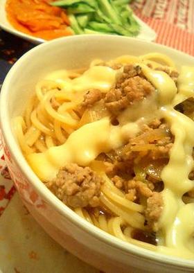 超簡単♪挽肉の醤油コンソメスープパスタ