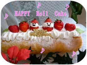 ☆クリスマス・苺のかわいいロールケーキ☆