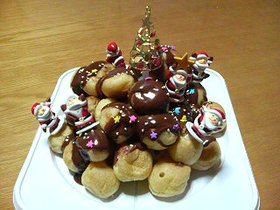 簡単☆プチシューのツリー☆クリスマス