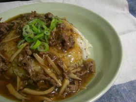 ☆牛肉とエリンギのあんかけチャーハン☆