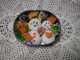 ラブ②ゆきだるま　キャラ弁