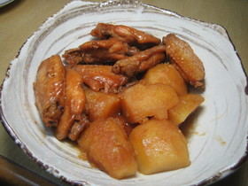 鶏手羽中のハチミツ煮