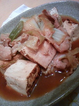白菜たっぷりの肉豆腐