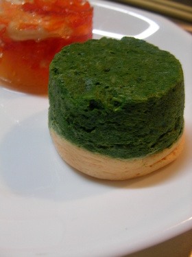 サーモンとほうれん草の2層のテリーヌ