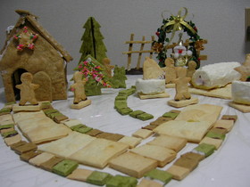 クリスマスにお菓子の家（クッキーハウス）