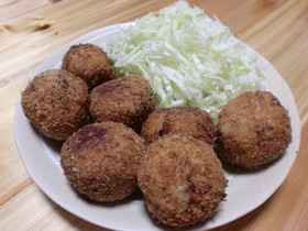 残りカレーで☆簡単☆ライスコロッケ！！