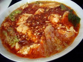 中華 四川風鶏肉春雨スープ ”水煮鶏肉”