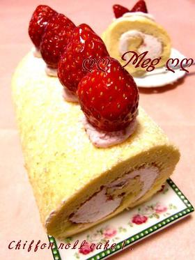 ❤シフォンロールケーキ❤ほわんほわ~ん✿