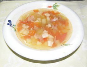 トマト缶不要　簡単 ミネストローネスープ