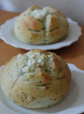 ほうれん草とカッテージチーズのパン