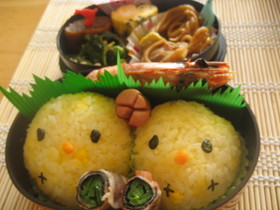 キャラ弁☆ひよこおにぎり