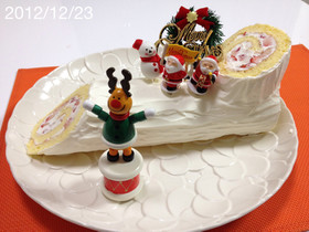 初心者でも成功！クリスマスロールケーキ