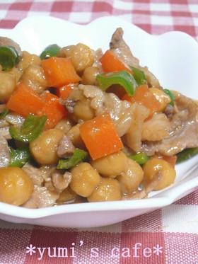 お豆ちゃんゴロゴロ♡豚肉の旨うま炒め