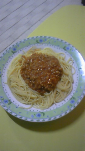 簡単ミートソースパスタ