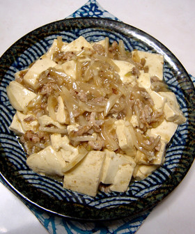 豆腐と薄切り豚肉とかぶら ザーサイ炒め煮