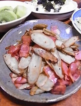 ごぼうとベーコン炒め♡