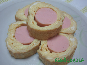 おさかなのソーセージinだし巻き