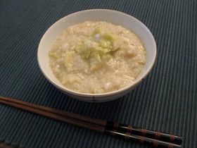 卵と崩し豆腐のトロトロ中華風おじや