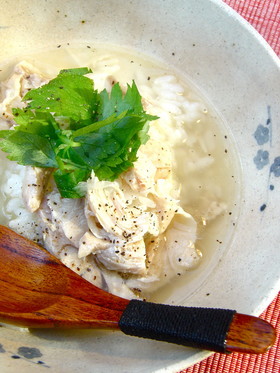 ホッカホカ！鶏スープかけごはん