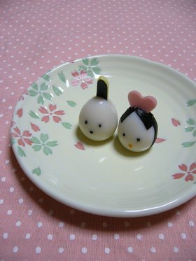 キャラ弁おかず＊うずらdeおひなさま