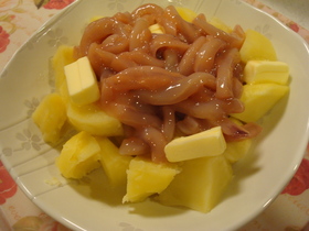 衝撃の美味しさ☆塩辛じゃがバター☆