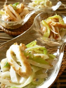 ＊　長ねぎの２種の和え物　＊