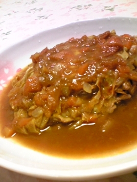 ☆キャベツミルフィーユのトマトカレー煮☆