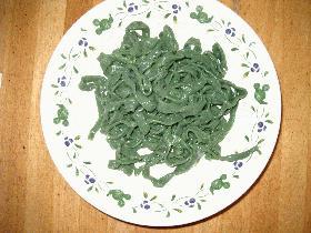ほうれん草入り手打ちパスタ