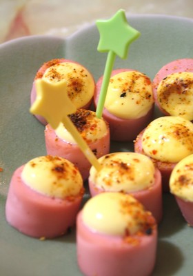 おさかなのソーセージで☆ピリマヨ焼き☆