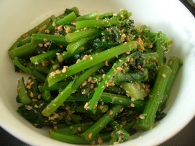 アスパラ菜の胡麻和え♪