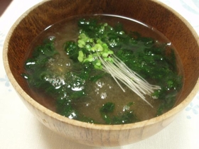 チョ～簡単！　あおさと根昆布の吸い物