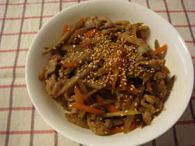 ボリュームＵＰ↑豚肉inきんぴらごぼう