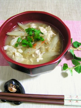◆たっぷり牛蒡と豚バラ肉のお味噌汁◆