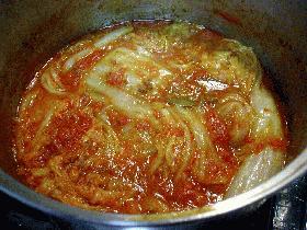 はなびし草の白菜とミンチのトマト煮