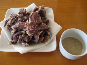 砂肝のコリコリから揚げ