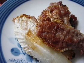 白菜のひき肉のっけ焼き