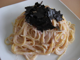 簡単！濃厚クリームたらこスパゲティ