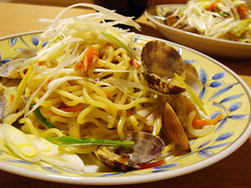 あさりの辛味和えそば