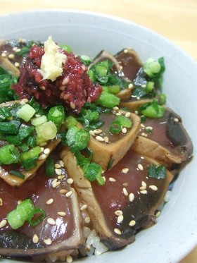 ★漁師風★鰹のタタキで出汁茶漬け