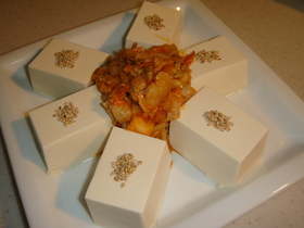 豚キムチ冷奴