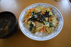 他人丼～簡単分量♪どんな野菜でもOK❤