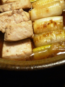 かじきまぐろでねぎま鍋