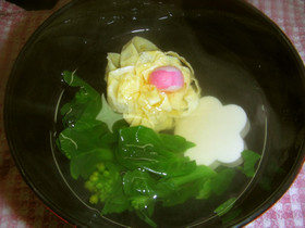 菜の花のお吸い物